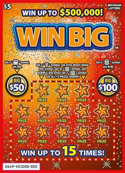 Win Big scratchcard - game number #649 - front