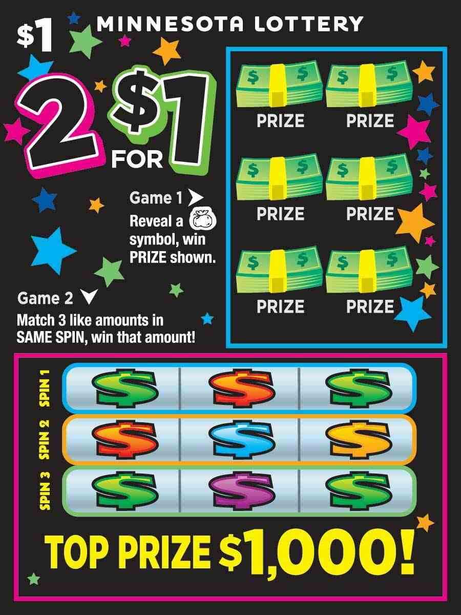 2 for $1 scratchcard - game number #2002 - front