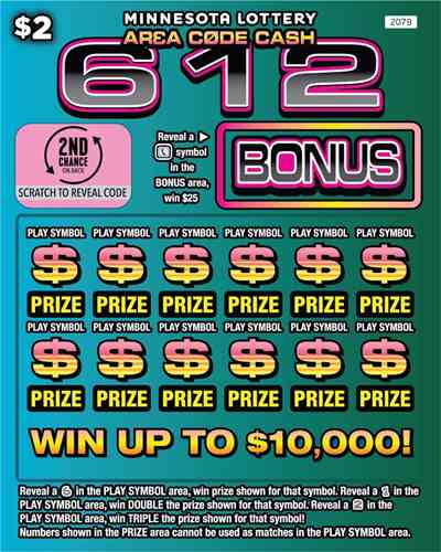 Area Code Cash scratchcard - game number #2079 - front