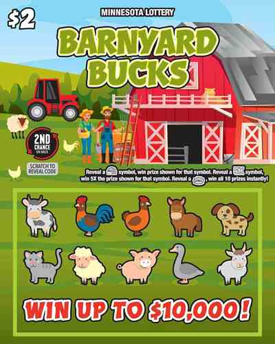 Barnyard Bucks scratchcard - game number #1958 - front