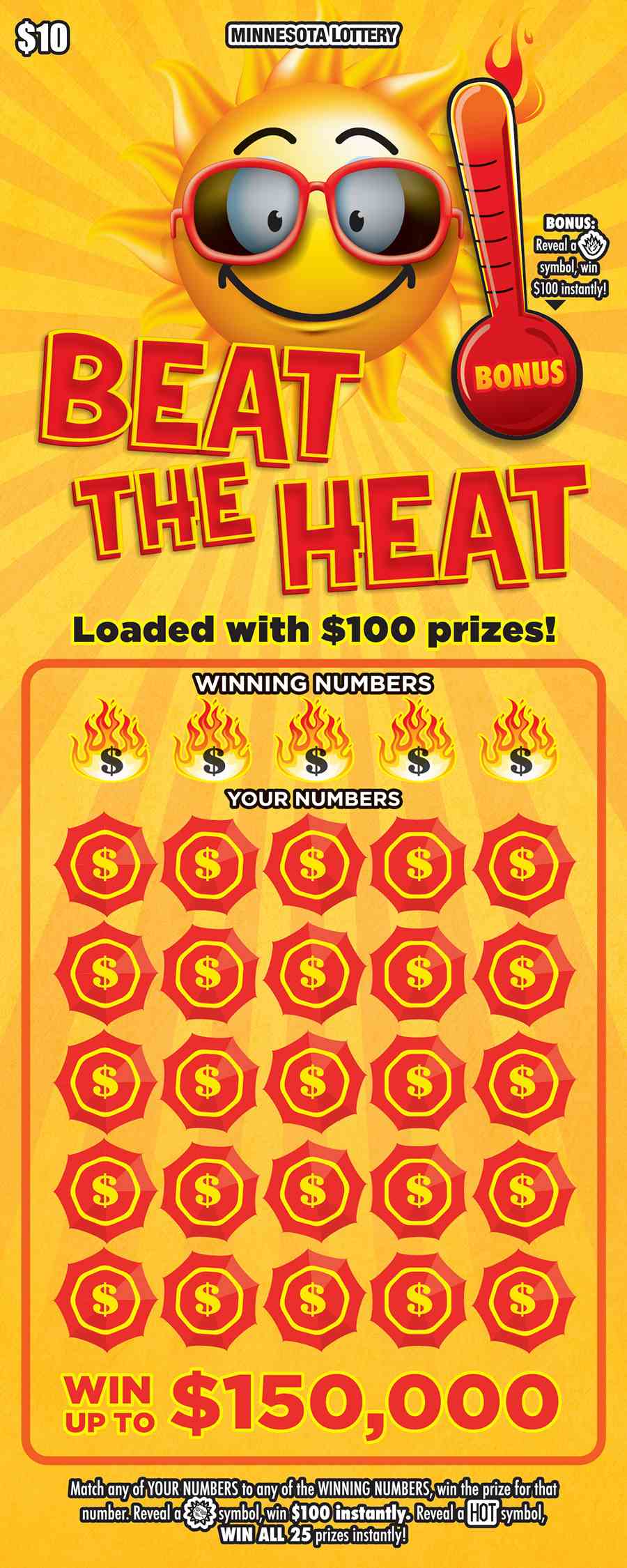 Beat the Heat scratchcard - game number #1963 - front