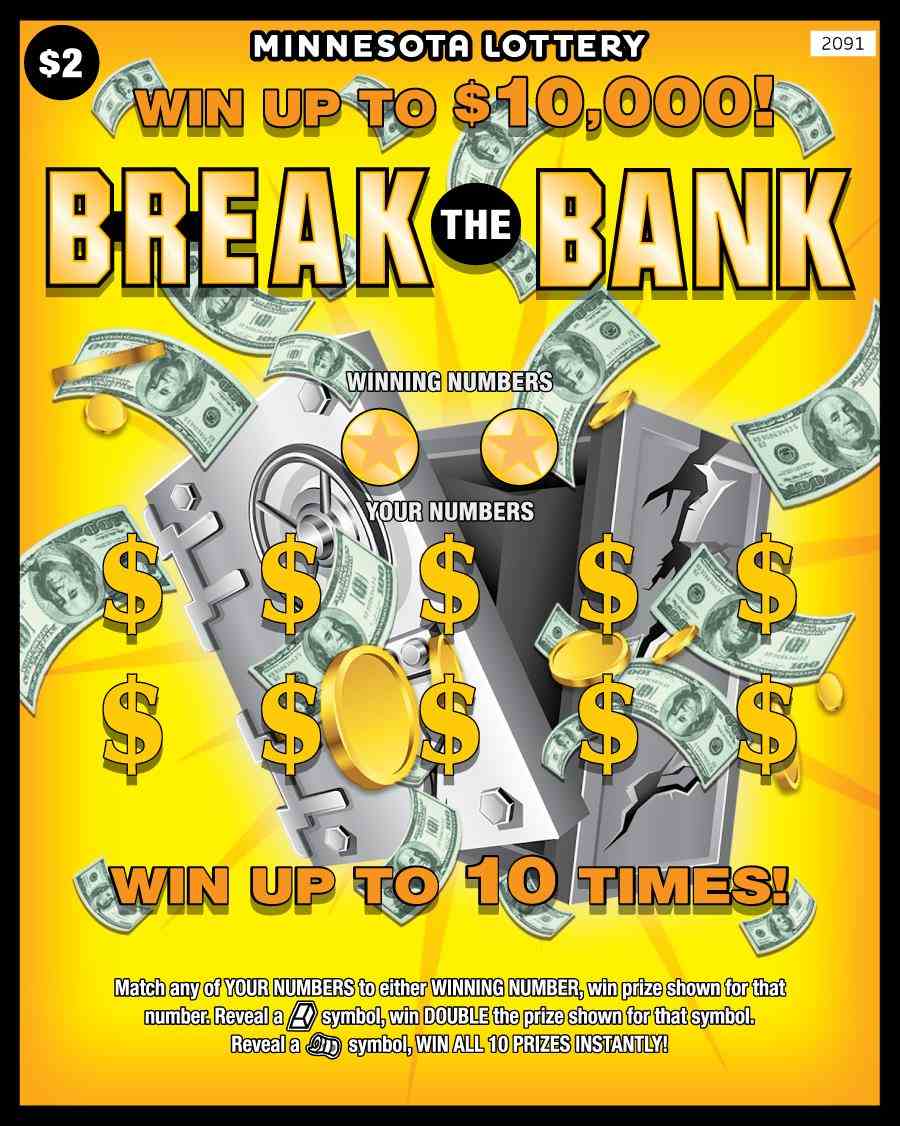 Break The Bank scratchcard - game number #2091 - front