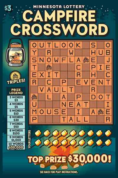 Campfire Crossword scratchcard - game number #2042 - front