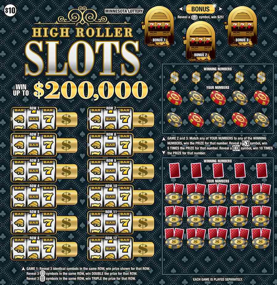 High Roller Slots scratchcard - game number #1953 - front