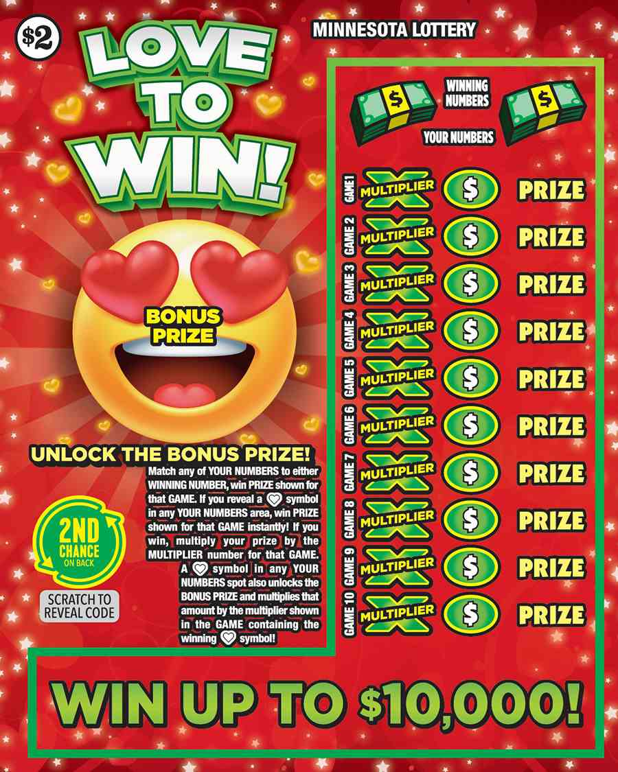 Love to Win! scratchcard - game number #1938 - front