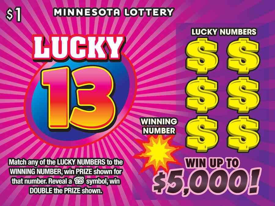 Lucky 13 scratchcard - game number #2022 - front