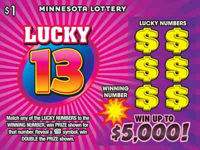 Lucky 13 scratchcard - game number #2022 - front