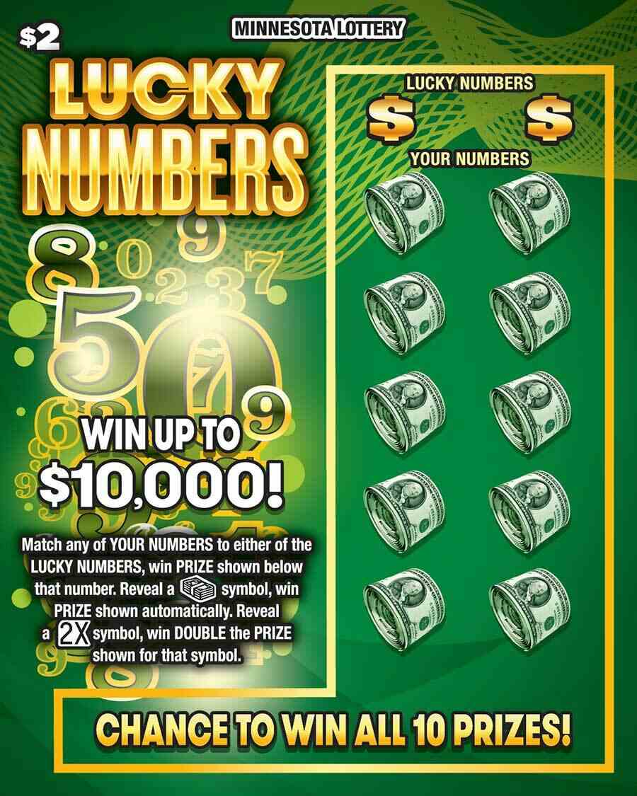 Lucky Numbers scratchcard - game number #1981 - front