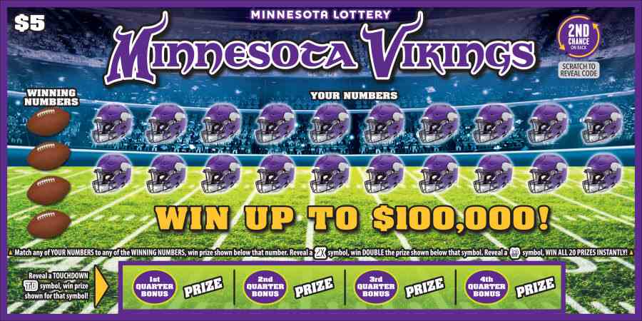 Minnesota Vikings scratchcard - game number #2058 - front