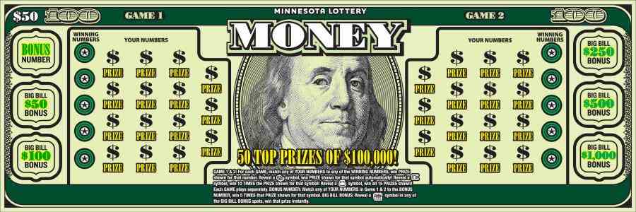 Money scratchcard - game number #2055 - front