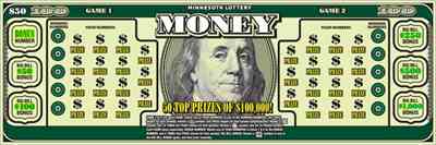 Money scratchcard - game number #2055 - front