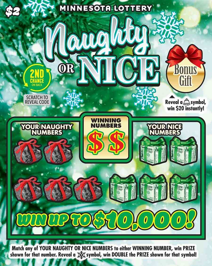 Naughty Or Nice scratchcard - game number #2017 - front