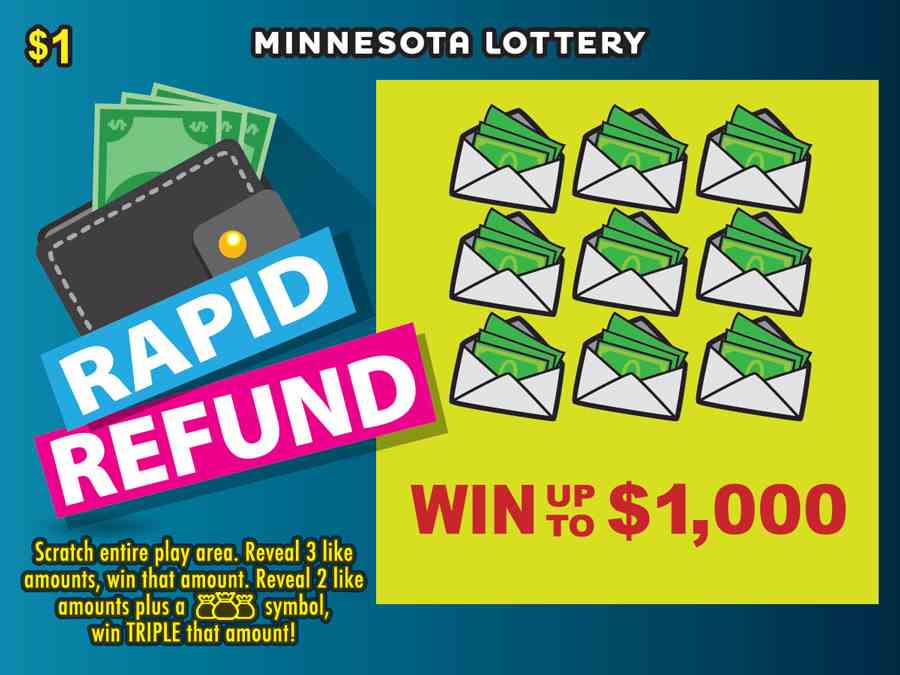 Rapid Refund scratchcard - game number #2035 - front