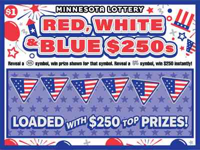 Red, White & Blue $250S scratchcard - game number #2093 - front