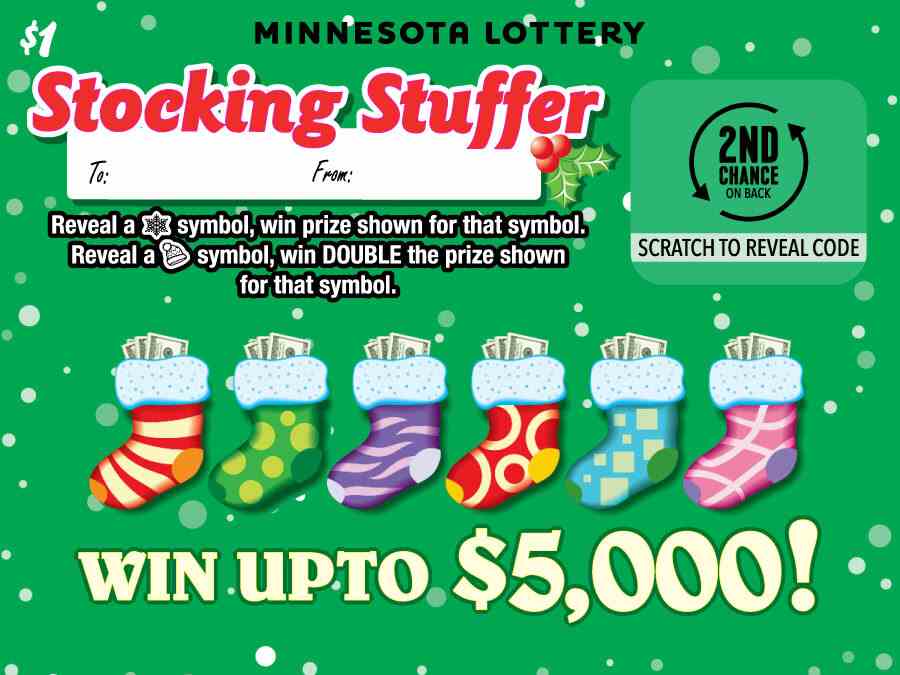 Stocking Stuffer scratchcard - game number #2063 - front