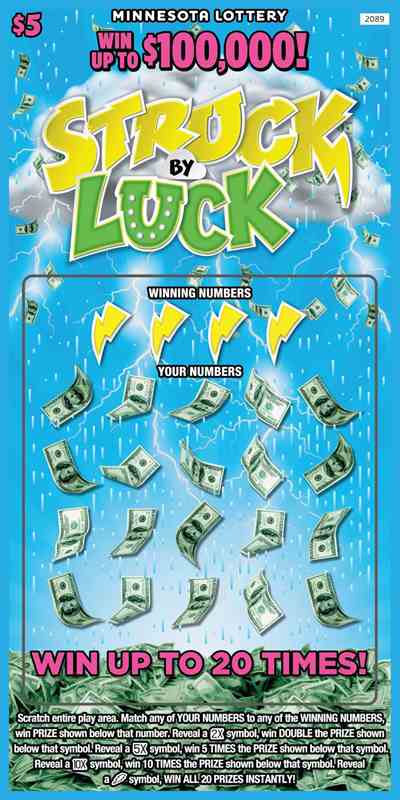 Struck By Luck scratchcard - game number #2089 - front