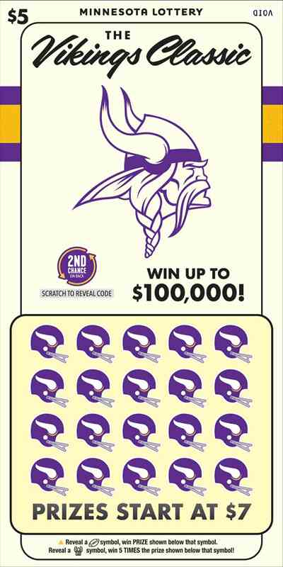 The Vikings Classic scratchcard - game number #2010 - front