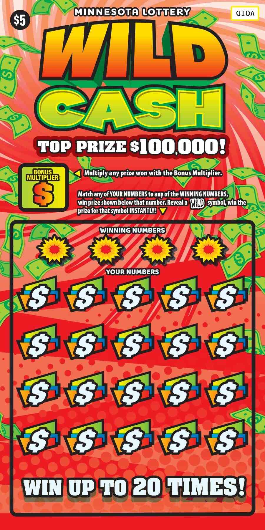Wild Cash scratchcard - game number #2061 - front
