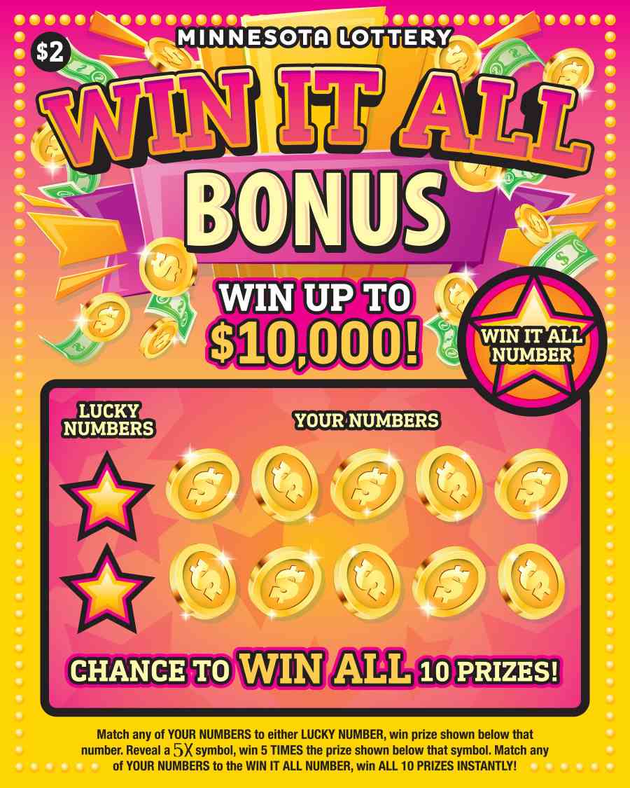 Win It All Bonus scratchcard - game number #2009 - front