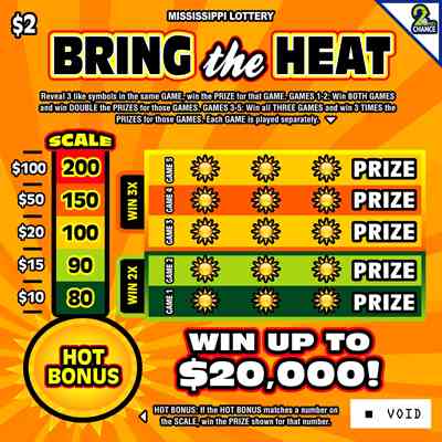 Bring The Heat scratchcard - game number #172 - front