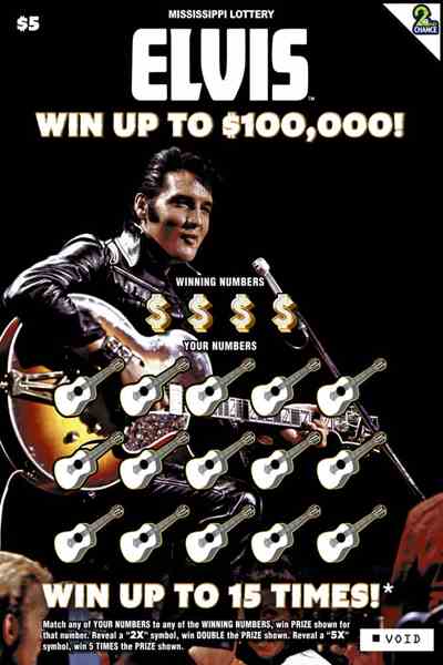 Elvis scratchcard - game number #65 - front