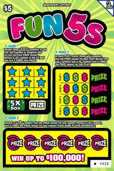 Fun 5S scratchcard - game number #168 - front
