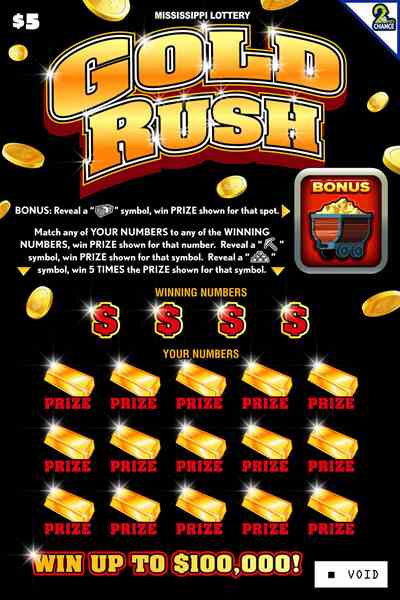 Gold Rush 2 scratchcard - game number #209 - front
