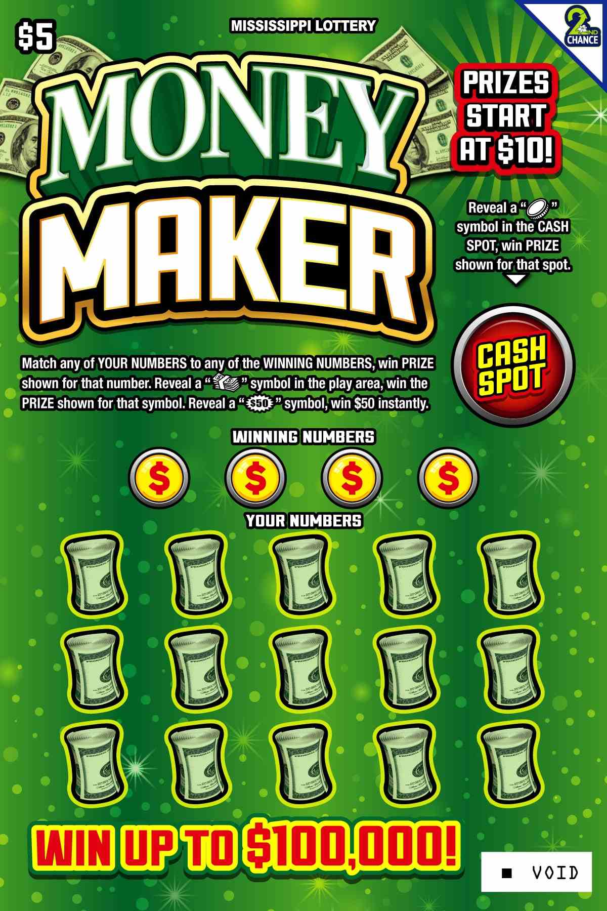 Money Maker scratchcard - game number #170 - front