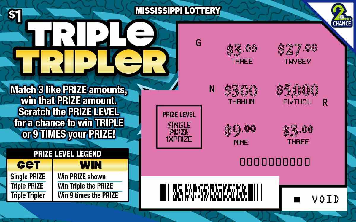 Triple Tripler scratchcard - game number #184 - front-scratched