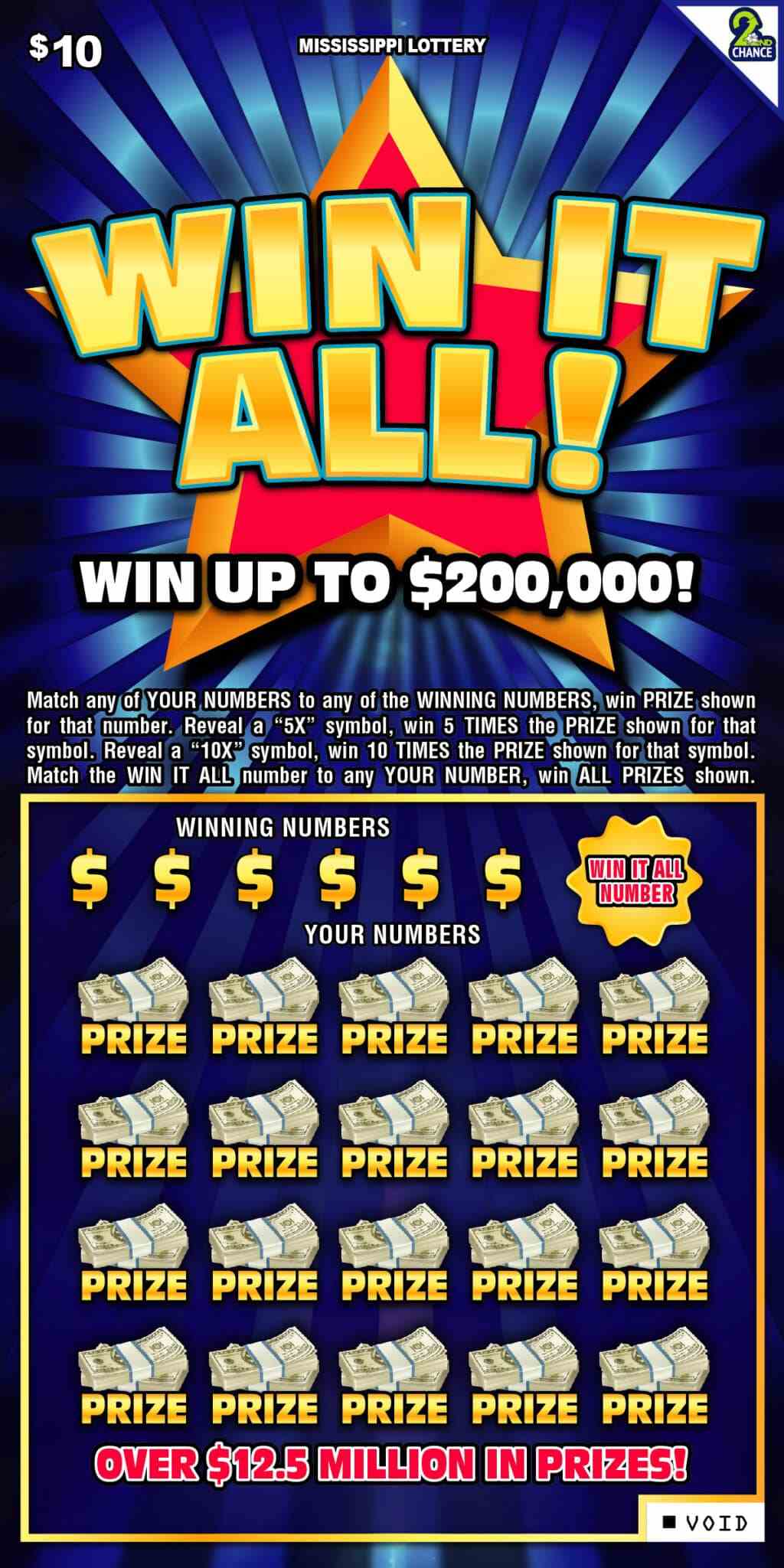 Win It All scratchcard - game number #84 - front