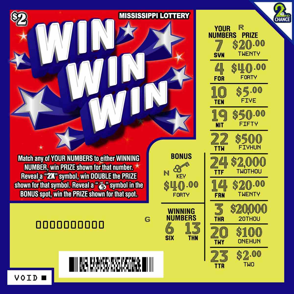 Win Win Win scratchcard - game number #139 - front-scratched