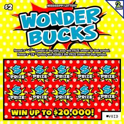 Wonder Bucks scratchcard - game number #157 - front