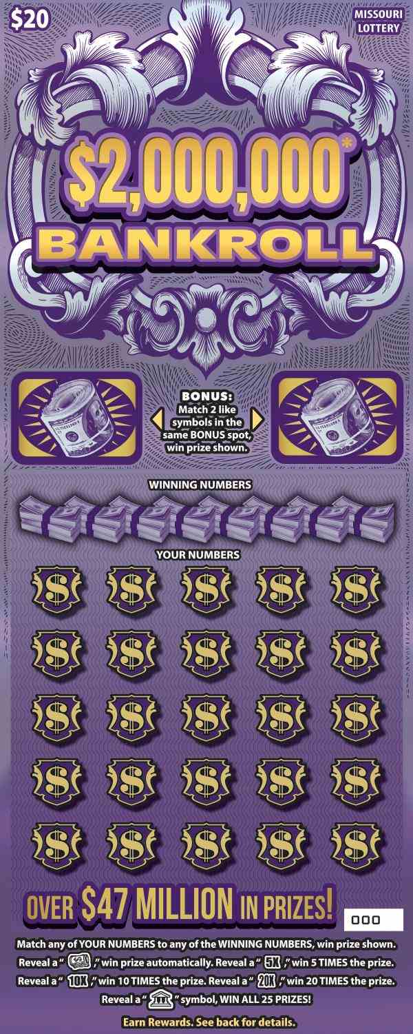 $2,000,000 Bankroll scratchcard - game number #557 - front