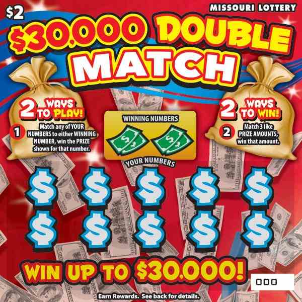 $30,000 Double Match scratchcard - game number #549 - front