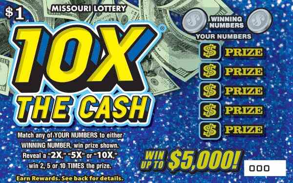 10X The Cash scratchcard - game number #545 - front