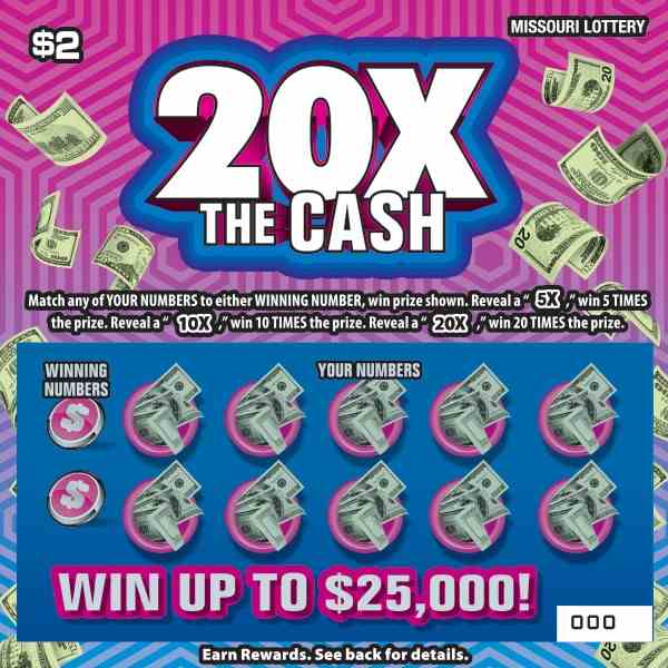 20X The Cash scratchcard - game number #476 - front