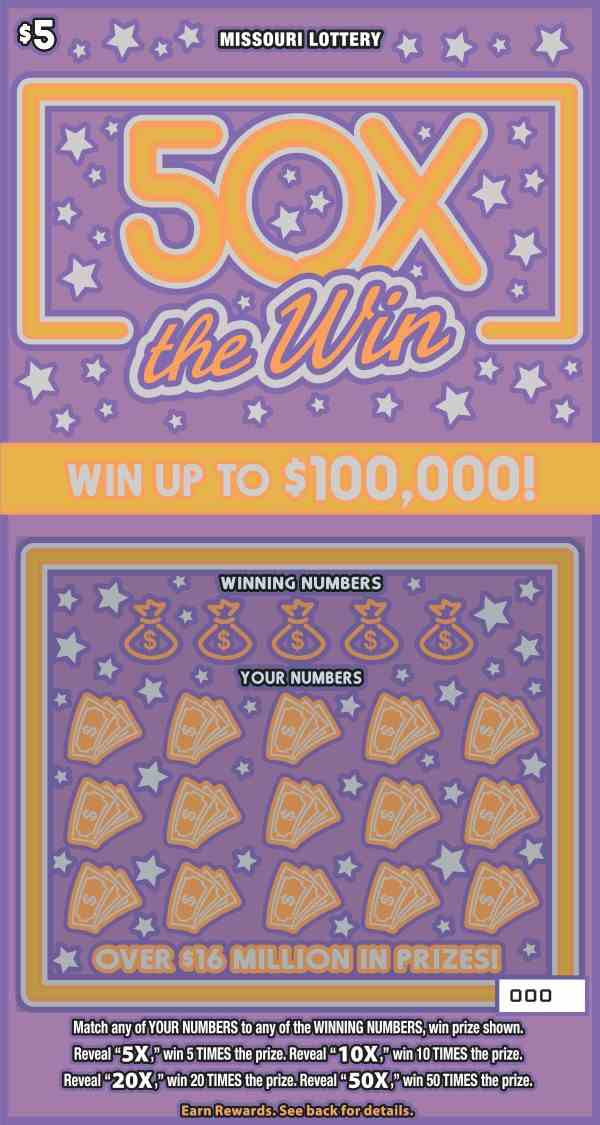 50X The Win scratchcard - game number #463 - front