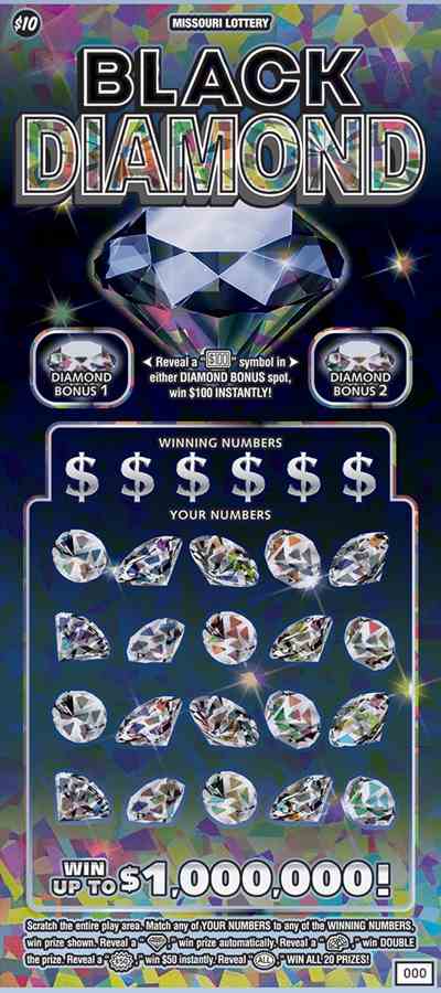 Black Diamond scratchcard - game number #548 - front