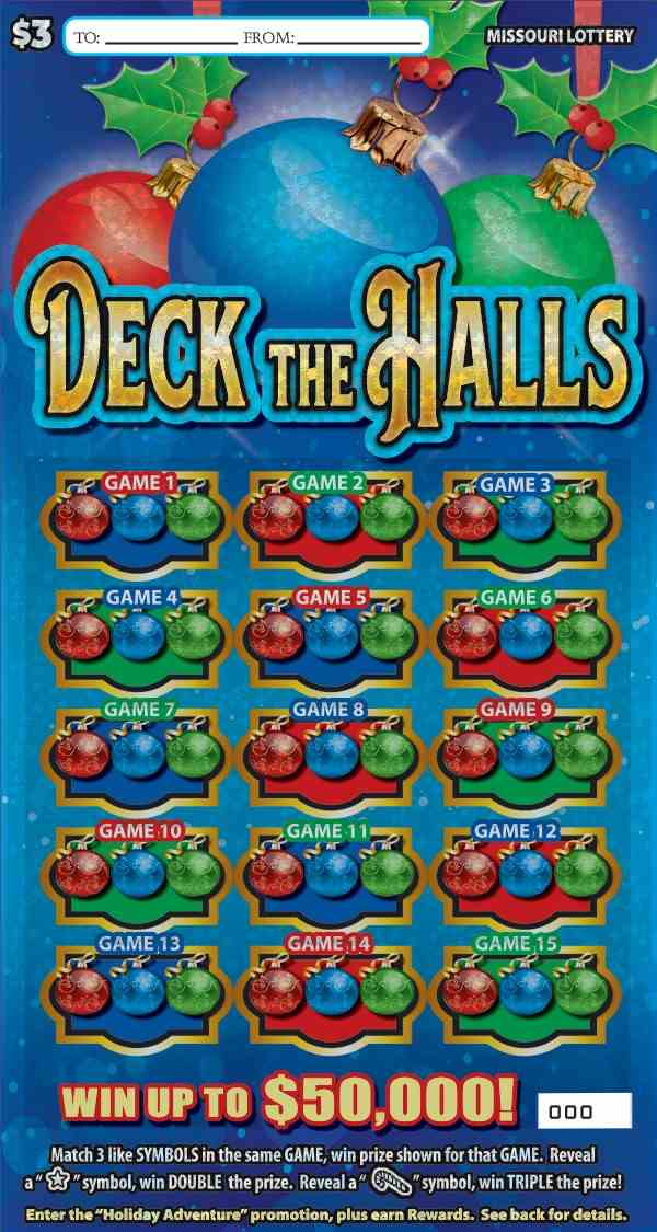 Deck The Halls scratchcard - game number #483 - front