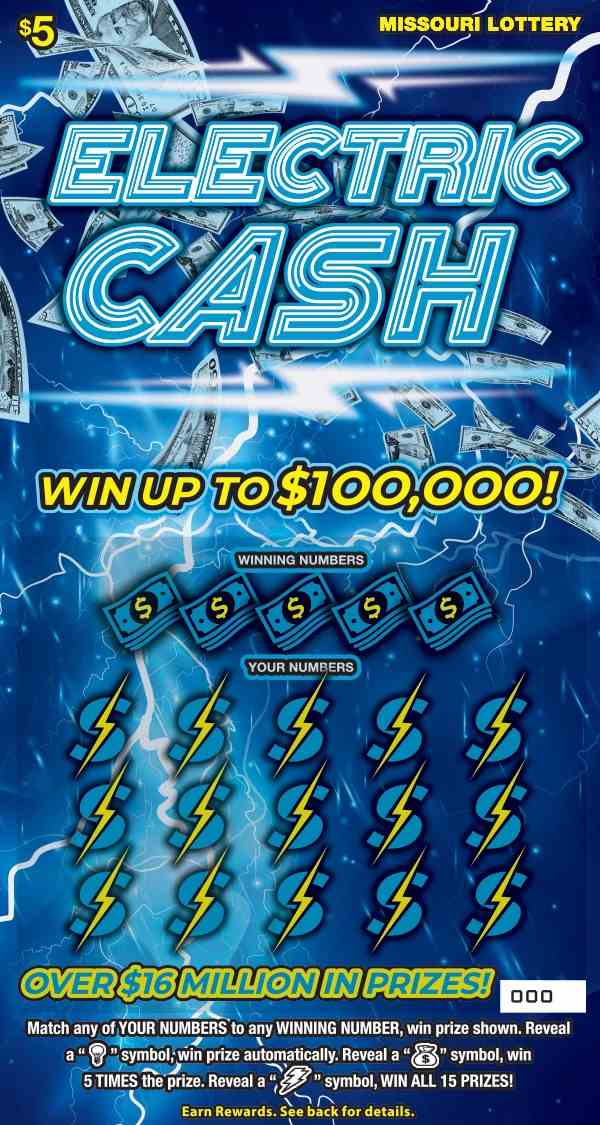 Electric Cash scratchcard - game number #487 - front