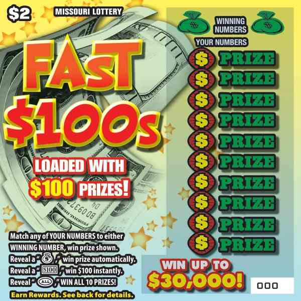 Fast $100S scratchcard - game number #446 - front