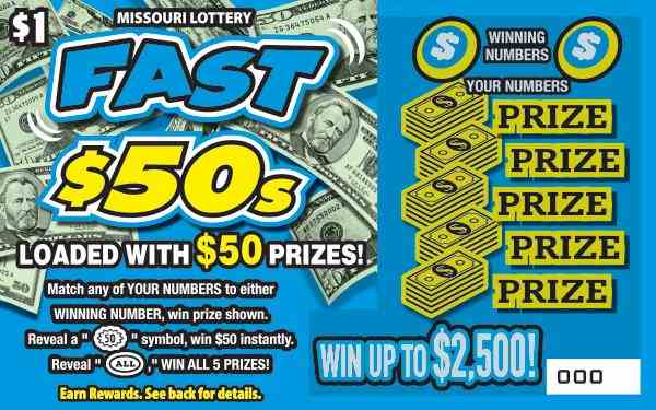 Fast $50S scratchcard - game number #518 - front