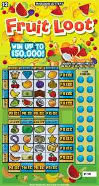 Fruit Loot scratchcard - game number #409 - front