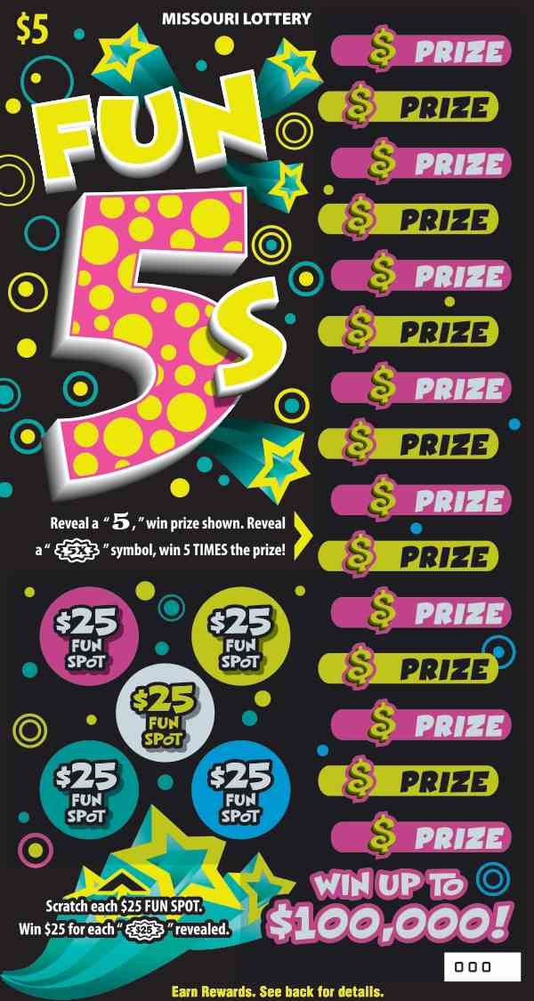 Fun 5S scratchcard - game number #472 - front