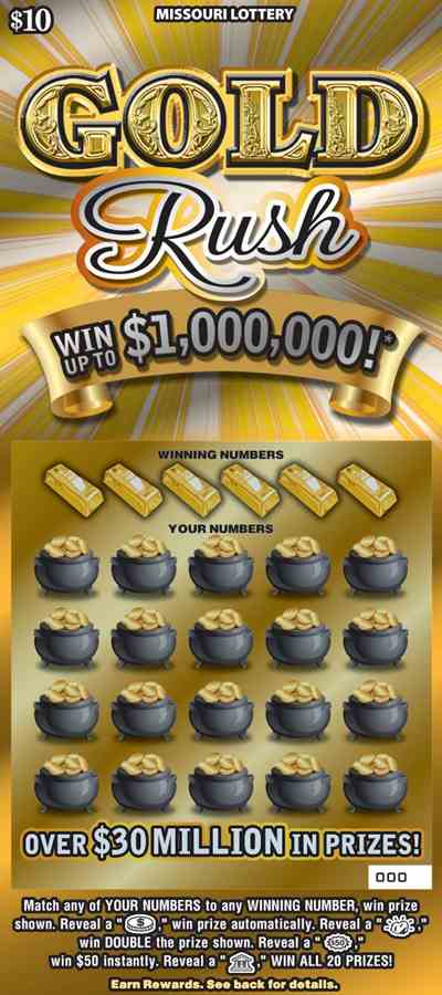 Gold Rush scratchcard - game number #511 - front
