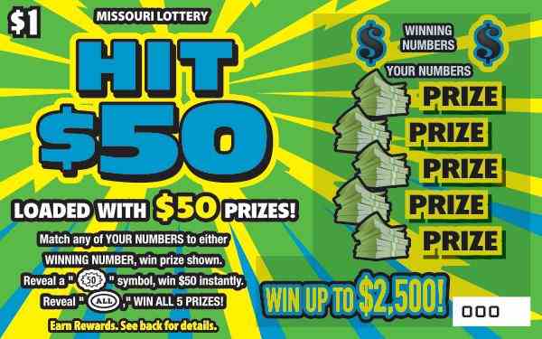 Hit $50 scratchcard - game number #561 - front