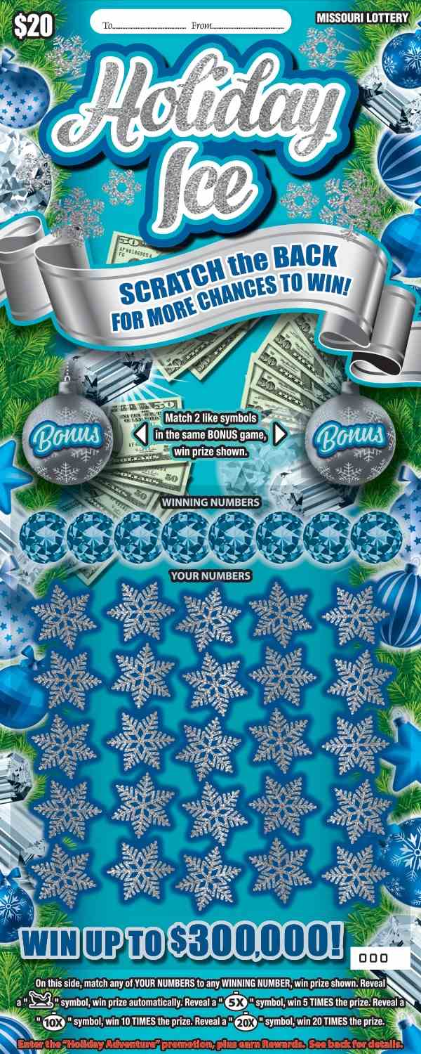 Holiday Ice scratchcard - game number #478 - front