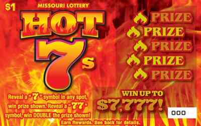 Hot 7S scratchcard - game number #566 - front