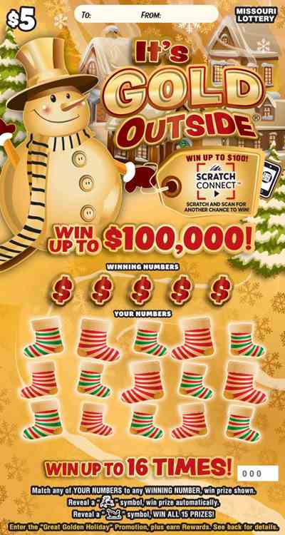Its Gold Outside scratchcard - game number #569 - front