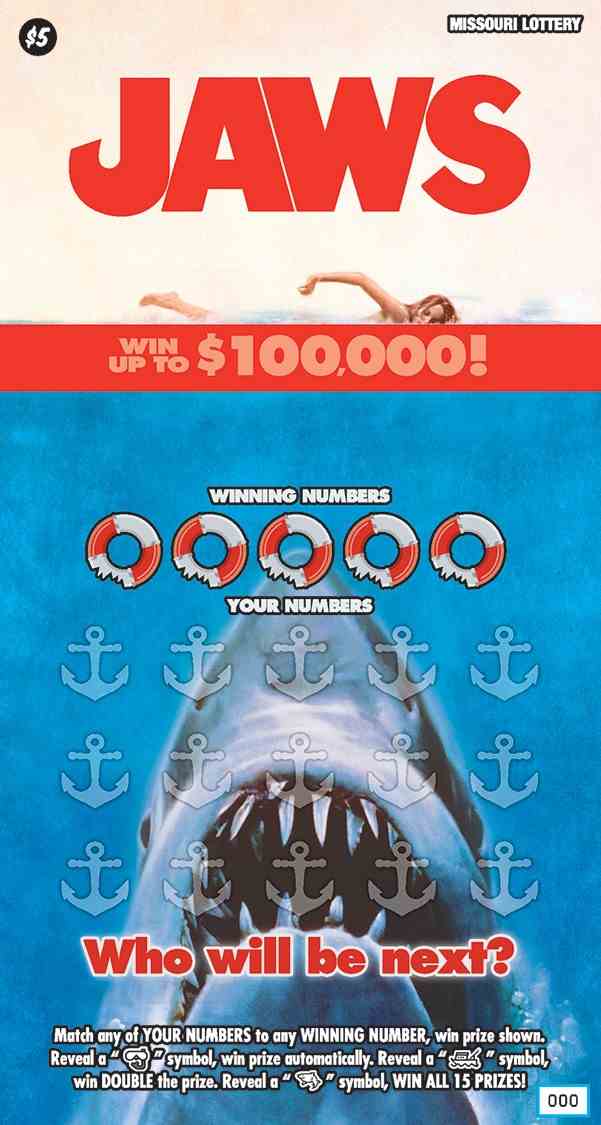 Jaws scratchcard - game number #514 - front
